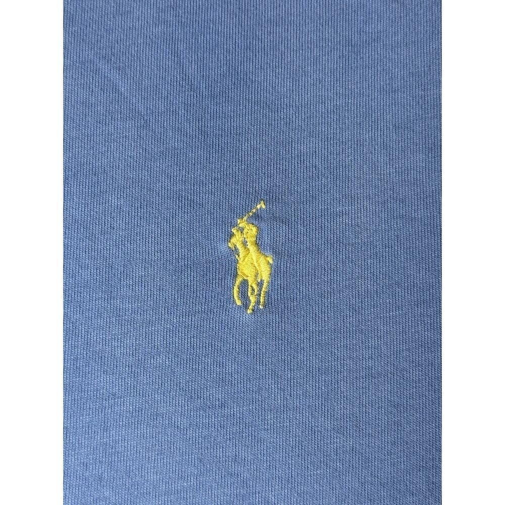 Polo Ralph Lauren Classic Fit Polo Shirt Blue Yellow Pony Men's Large L Cotton - Picture 7 of 10